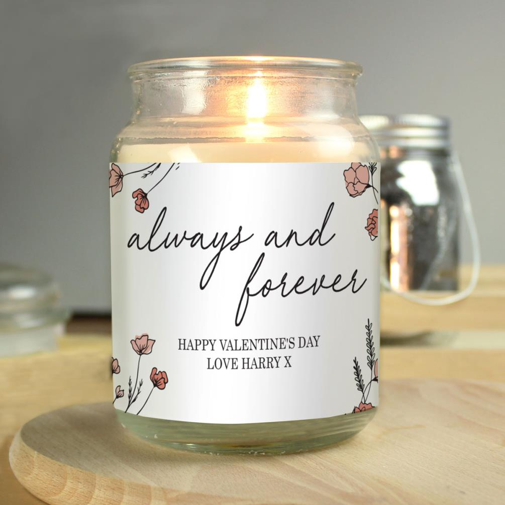Personalised Always & Forever Large Scented Jar Candle Extra Image 1